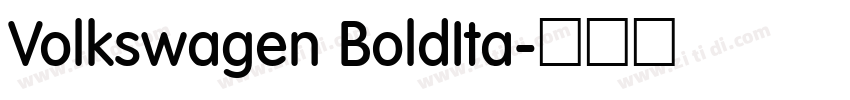 Volkswagen BoldIta字体转换